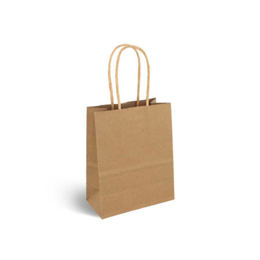 Picture of PARTY BAGS KRAFT BROWN 12X15CM - 12 PACK
